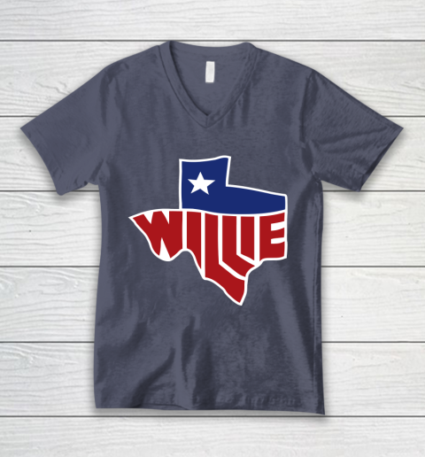Willie Nelson shirt Willie's Texas V-Neck T-Shirt 7