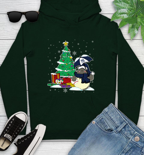 New York Yankees MLB Baseball Cute Tonari No Totoro Christmas Sports Youth Hoodie 14