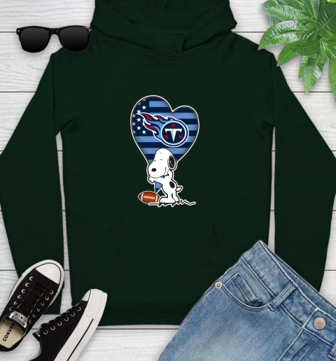 Tennessee Titans NFL Football The Peanuts Movie Adorable Snoopy Youth Hoodie 13