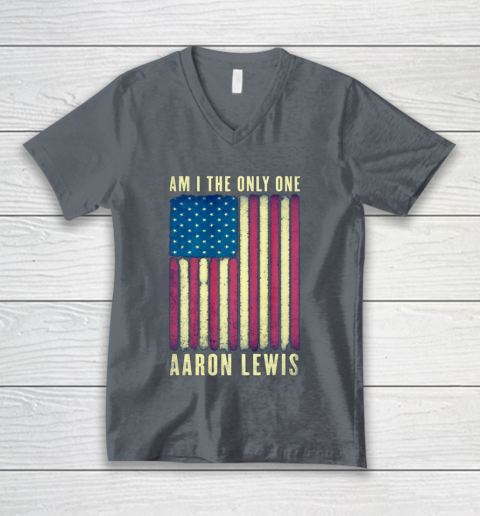 Aaron Lewis Am I The Only One America Flag V-Neck T-Shirt 4