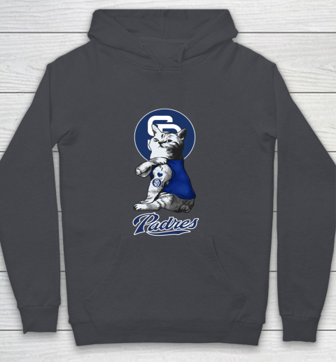 MLB Baseball My Cat Loves San Diego Padres Youth Hoodie 5