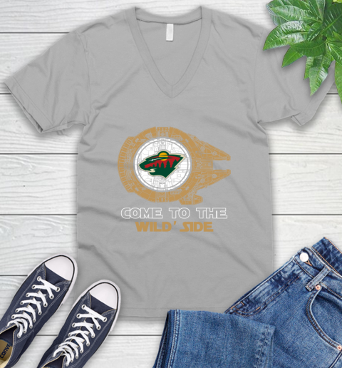NHL Come To The Minnesota Wild Wars Hockey Sports V-Neck T-Shirt 3