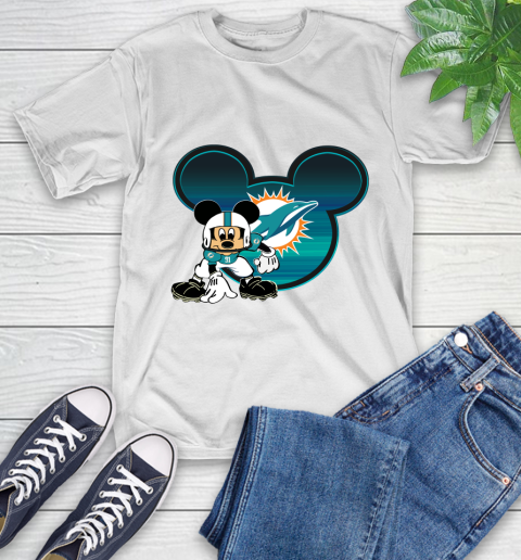 NFL Miami Dolphins Mickey Mouse Disney Football T Shirt T-Shirt