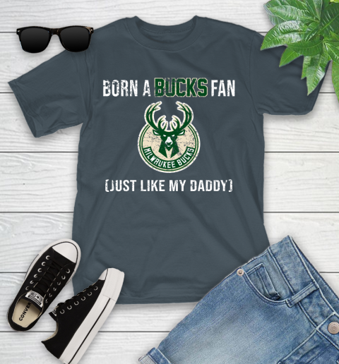 NBA Milwaukee Bucks Loyal Fan Just Like My Daddy Basketball Shirt Youth T-Shirt 9