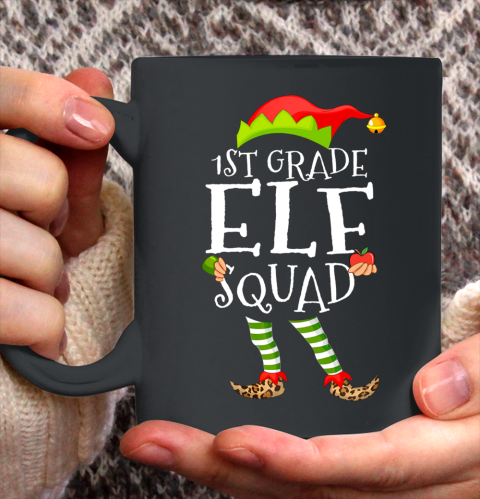 1st Grade Elf Squad Funny Elementary Teacher Christmas Gifts Ceramic Mug 11oz