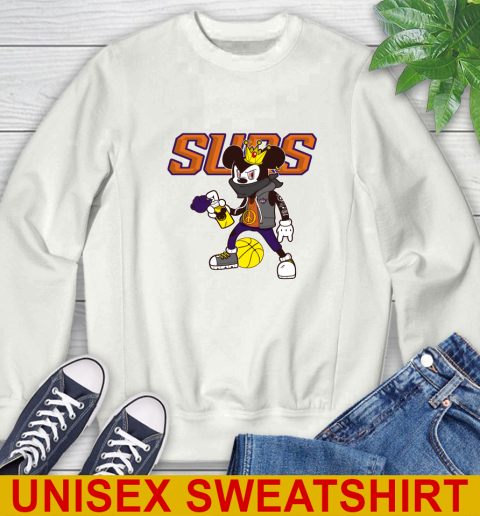 Phoenix Suns NBA Basketball Mickey Peace Sign Sports Sweatshirt