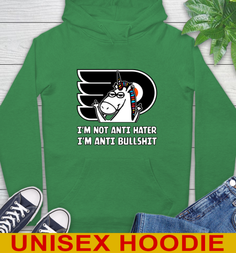 Philadelphia Flyers NHL Hockey Unicorn I'm Not Anti Hater I'm Anti Bullshit Hoodie 9 Philadelphia Flyers NHL Hockey Unicorn I'm Not Anti Hater I'm Anti Bullshit Hoodie - Image 9