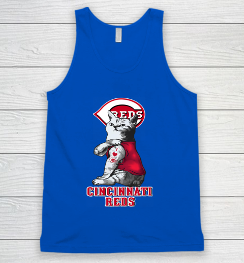 MLB Baseball My Cat Loves Cincinnati Reds Tank Top 4