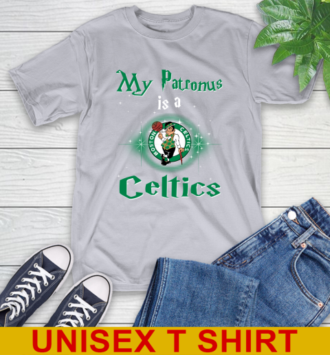 NBA Basketball Harry Potter My Patronus Is A Boston Celtics T-Shirt 5