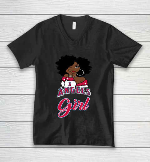 Los Angeles Angelss Girl MLB V-Neck T-Shirt