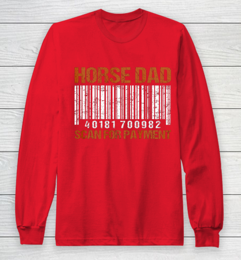 Horse Dad Scan For Payment Long Sleeve T-Shirt - Image 8