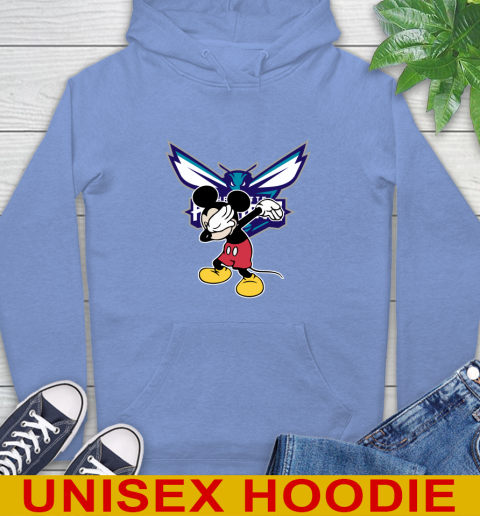Charlotte Hornets NBA Basketball Dabbing Mickey Disney Sports Hoodie 11