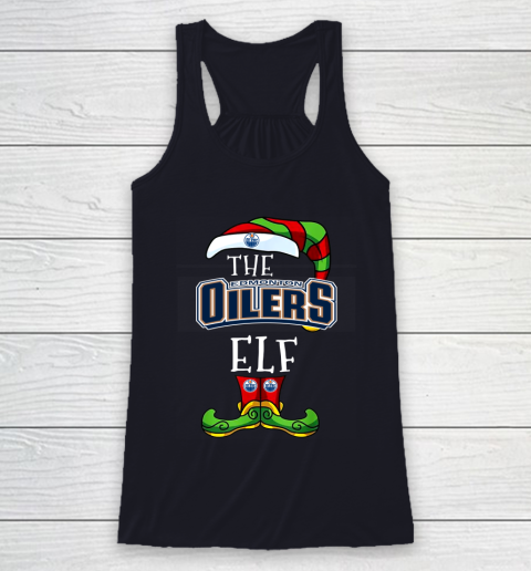 Edmonton Oilers Christmas ELF Funny NHL Racerback Tank 7