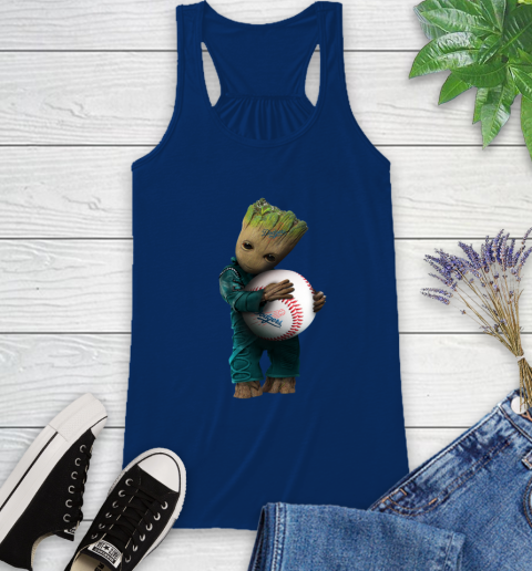 MLB Groot Guardians Of The Galaxy Baseball Sports Los Angeles Dodgers Racerback Tank 9