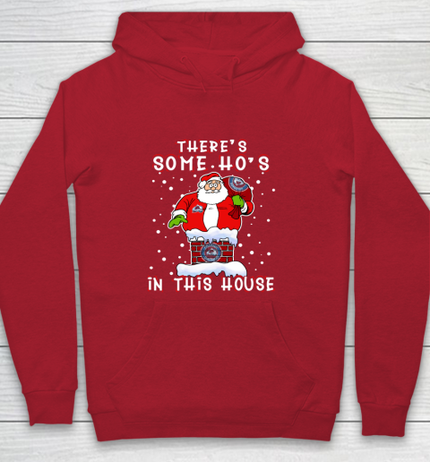 Colorado Avalanche Christmas There Is Some Hos In This House Santa Stuck In The Chimney NHL Youth Hoodie - Image 8