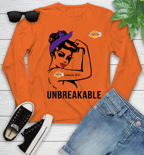 NBA Los Angeles Lakers Girl Unbreakable Basketball Sports Youth Long Sleeve 2
