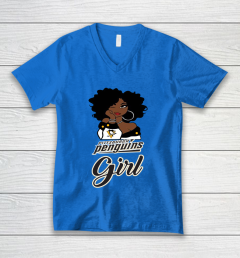 Pittsburgh Penguins Girl NHL V-Neck T-Shirt 6