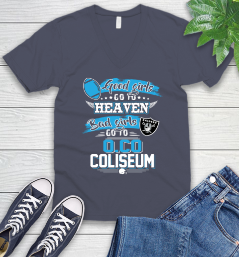 Oakland Raiders NFL Bad Girls Go To O.Co Coliseum Shirt V-Neck T-Shirt 7