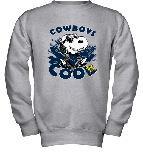 yuvq dallas cowboys snoopy joe cool were awesome shirt youth sweatshirt 47 front sport grey