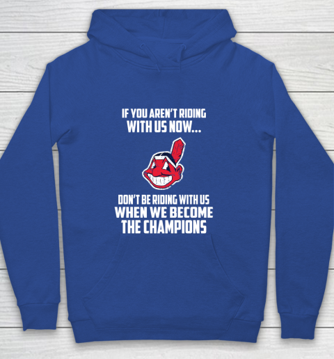 MLB Cleveland Indians Baseball We Become The Champions Youth Hoodie 6