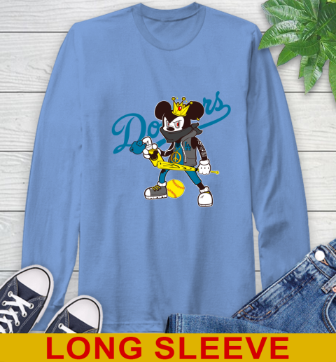 Los Angeles Dodgers MLB Baseball Mickey Peace Sign Sports Long Sleeve T-Shirt 11