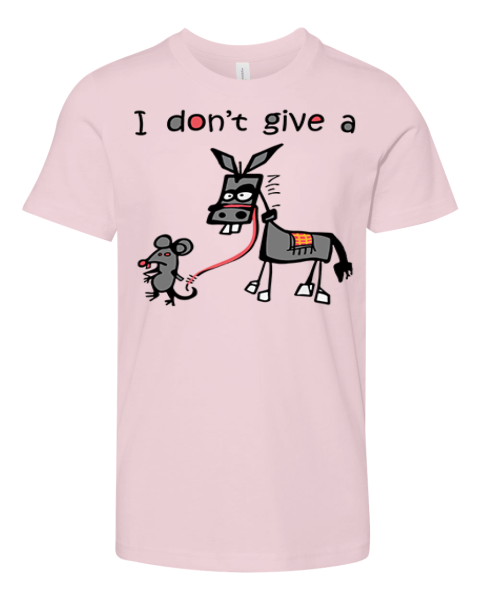 I Don't Give A Rats Ass Mouse Walking Donkey Gift Premium T-Shirt