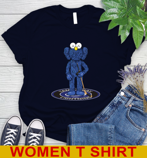 NHL Hockey Tampa Bay Lightning Kaws Bff Blue Figure Shirt Women's T-Shirt 3