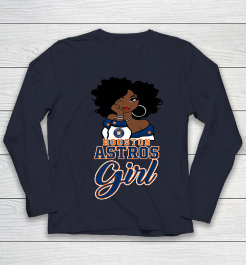 Houston Astross Girl MLB Youth Long Sleeve 3