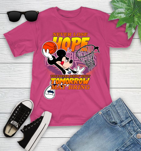 New Orleans Pelicans NBA Basketball Mickey Disney Never Lose Hope Youth T-Shirt 11