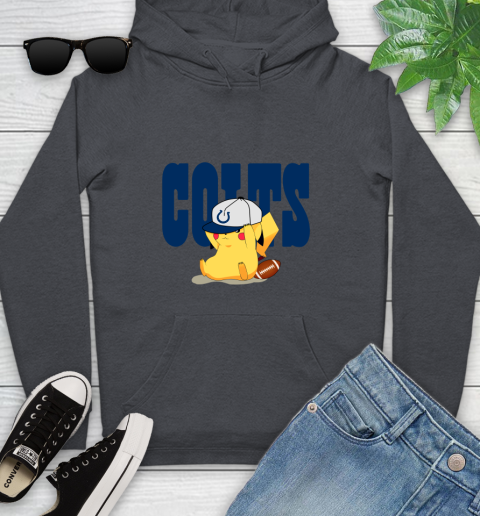 NFL Pikachu Football Sports Indianapolis Colts Youth Hoodie 8