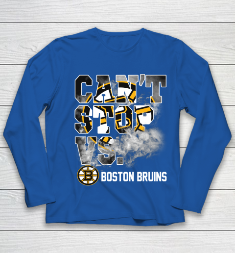 NHL Boston Bruins Hockey Can't Stop Vs Youth Long Sleeve 7