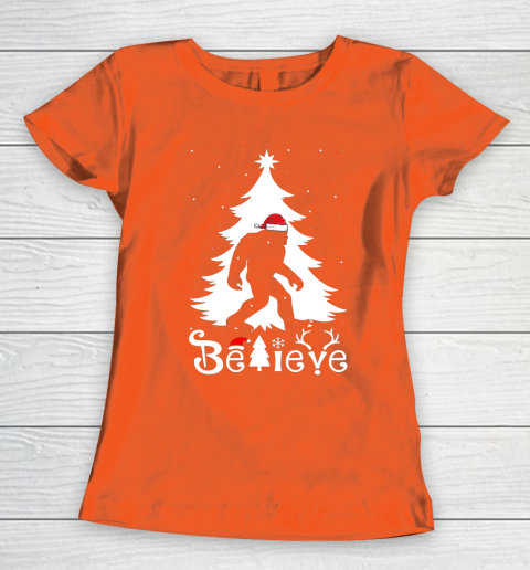 Bigfoot Christmas Gifts For Men Boys Girls Funny Christmas Women's T-Shirt 3