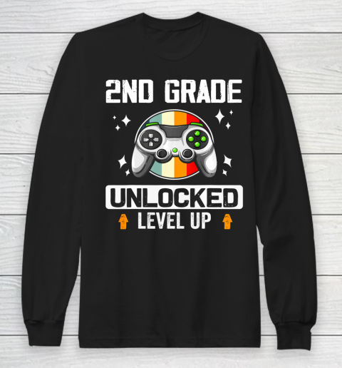 Next Level t shirts 2nd Grade Unlocked Level Up Back To School Second Grade Gamer Long Sleeve T-Shirt