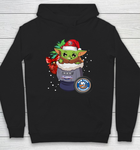 New York Islanders Christmas Baby Yoda Star Wars Funny Happy NHL Hoodie 2