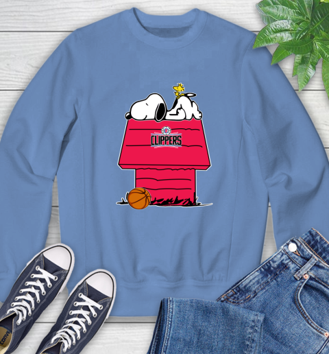 LA Clippers NBA Basketball Snoopy Woodstock The Peanuts Movie Sweatshirt 11