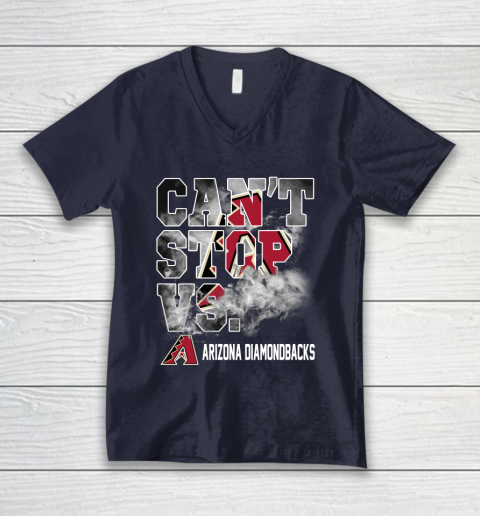 MLB Arizona Diamondbacks Baseball Can't Stop Vs Arizona Diamondbacks V-Neck T-Shirt 2