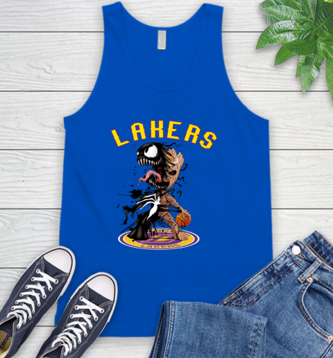 NBA Los Angeles Lakers Basketball Venom Groot Guardians Of The Galaxy Tank Top 5