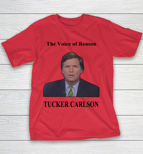Tucker Carlson Wemple The Voice Of Reason Youth T-Shirt 6