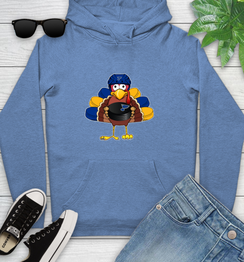St.Louis Blues Turkey Thanksgiving Day Youth Hoodie 12