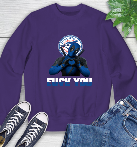 MLB Toronto Blue Jays Deadpool Love You Fuck You Baseball Sports Sweatshirt 4