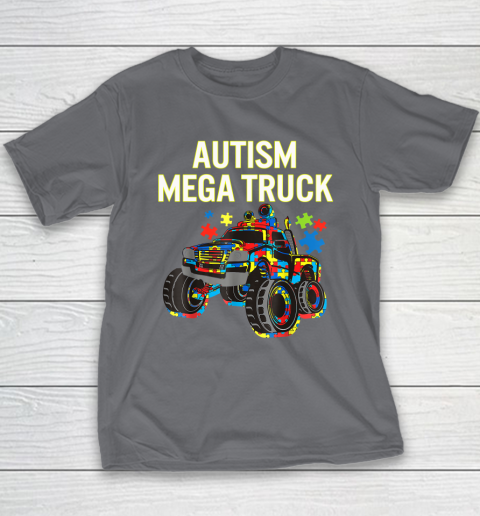 Autism Mega Truck Shirt Monster Truck Autism Awareness Youth T-Shirt 5