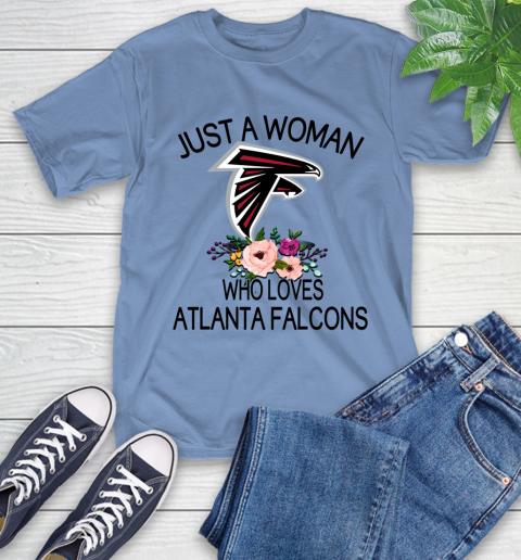 NFL Just A Woman Who Loves Atlanta Falcons Football Sports T-Shirt 11