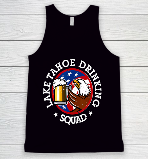 Lake Tahoe Drinking Squad July 4th Party Costume Beer Lovers Tank Top