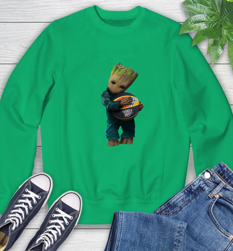 NBA Groot Guardians Of The Galaxy Basketball Sports Oklahoma City Thunder Sweatshirt 6