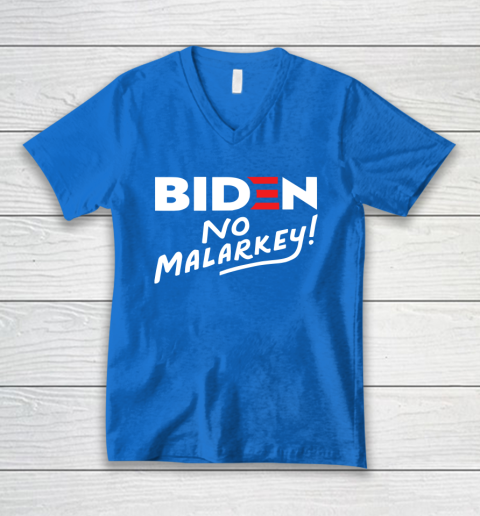 Biden No Malarkey V-Neck T-Shirt 5
