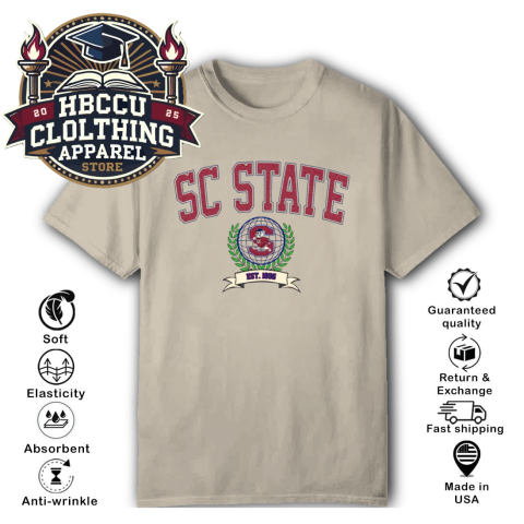 xwzf bulldog south carolina state university hbcu classic t shirt 2 front sand HBCU Clothing Apparel
