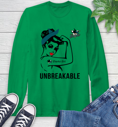 NHL San Jose Sharks Girl Unbreakable Hockey Sports Long Sleeve T-Shirt 5