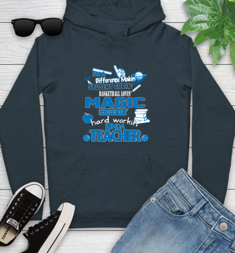 Orlando Magic NBA I'm A Difference Making Student Caring Basketball Loving Kinda Teacher Youth Hoodie 10