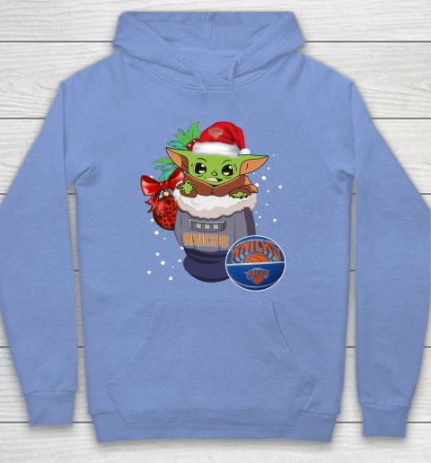 New York Knicks Christmas Baby Yoda Star Wars Funny Happy NBA Hoodie 11
