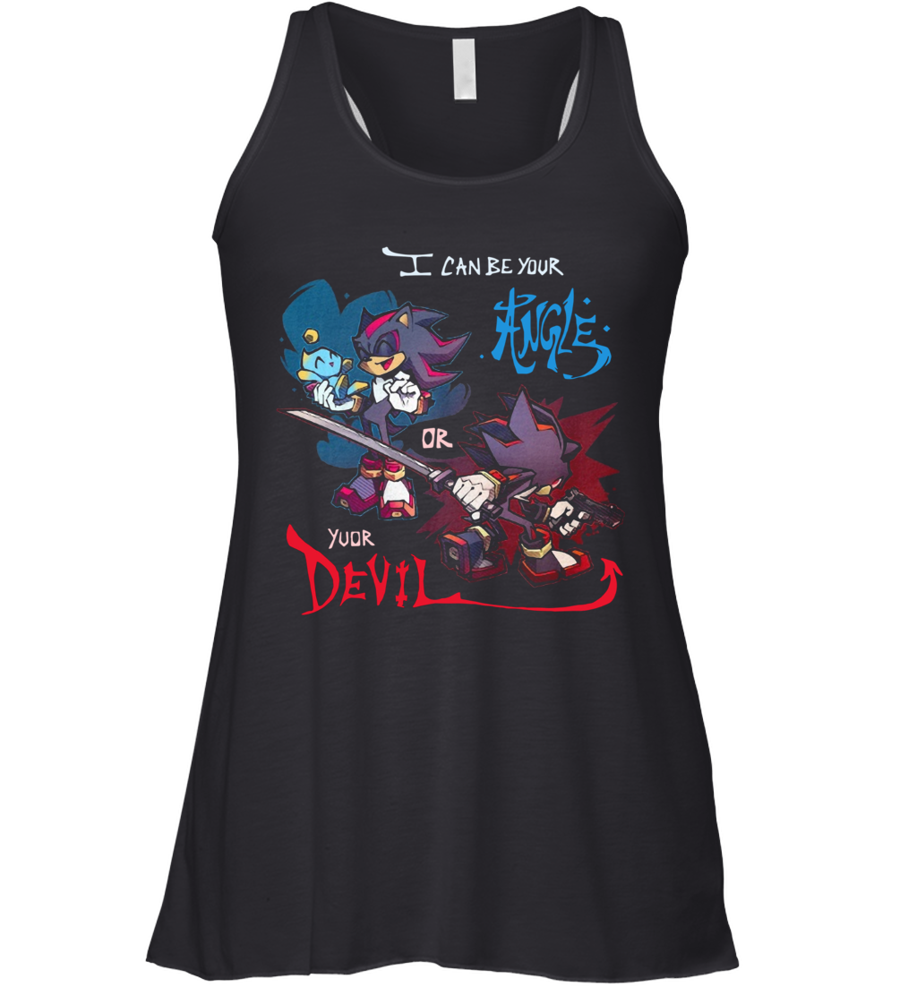 Sonic I Can Be Your Angle Or Yuor Devil Shirt Racerback Tank Cheap T Shirts Store Online Shopping